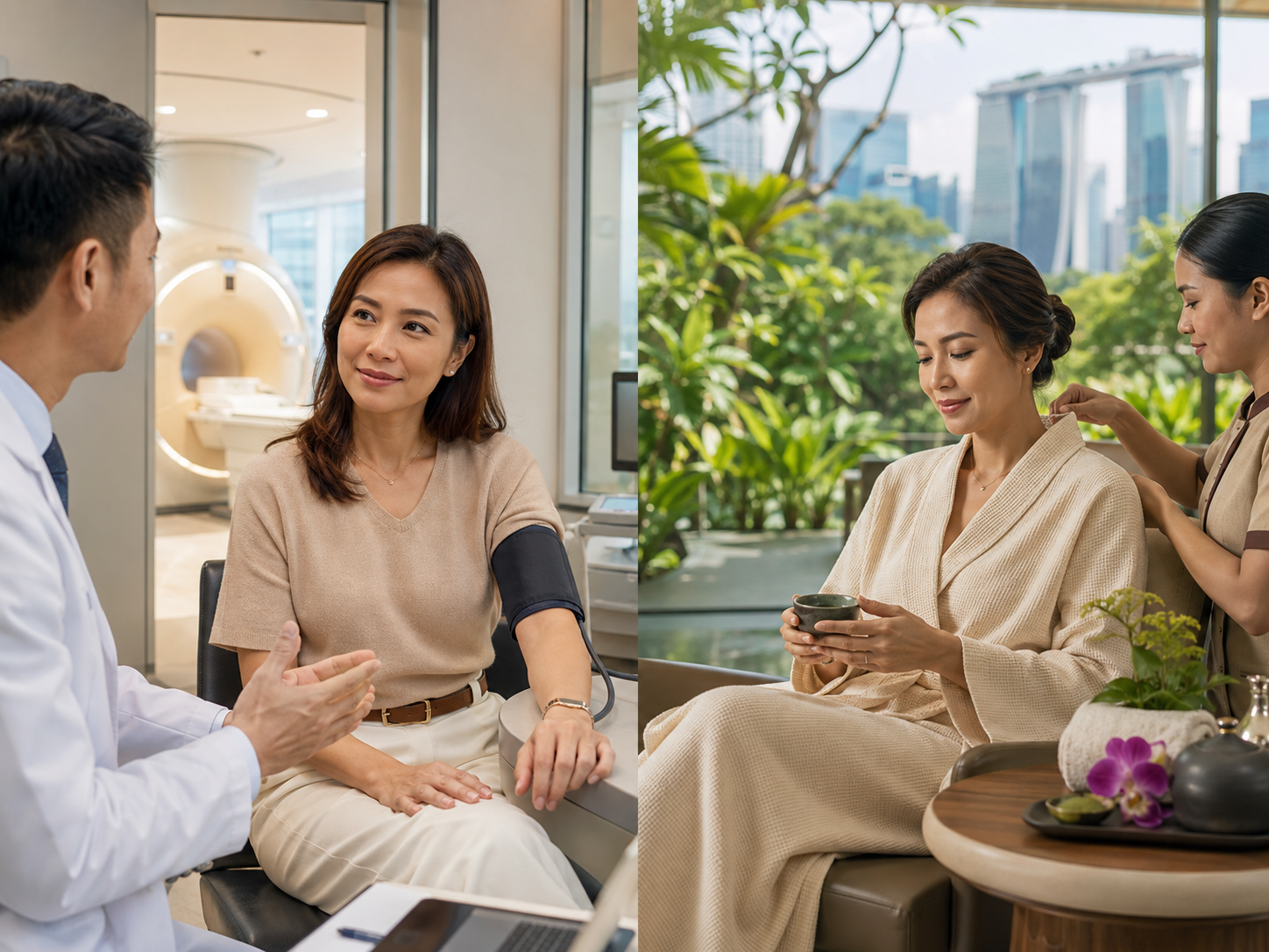 Affordable Wellness in Singapore:  Spa Treatments, Free Yoga by the Bay, and Healthy Hawker Food Trails